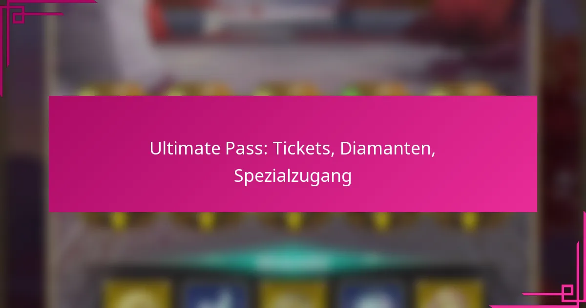 Ultimate Pass: Tickets, Diamanten, Spezialzugang