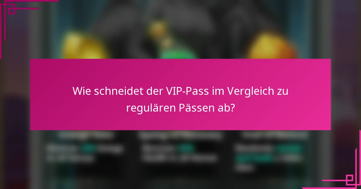 Wie schneidet der VIP-Pass im Vergleich zu regulären Pässen ab?